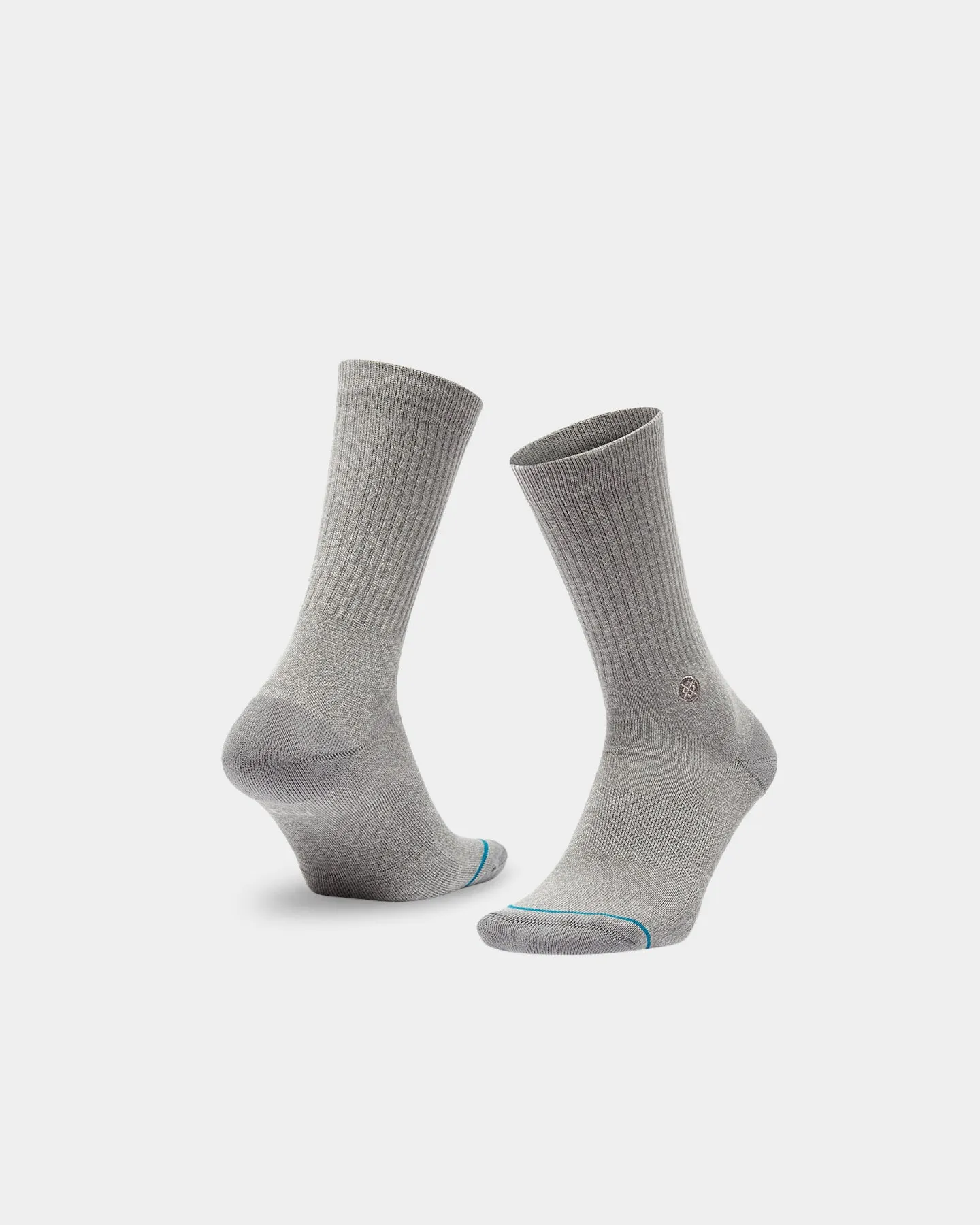 Stance Icon 3 Pack Crewcut Socks Grey Heather