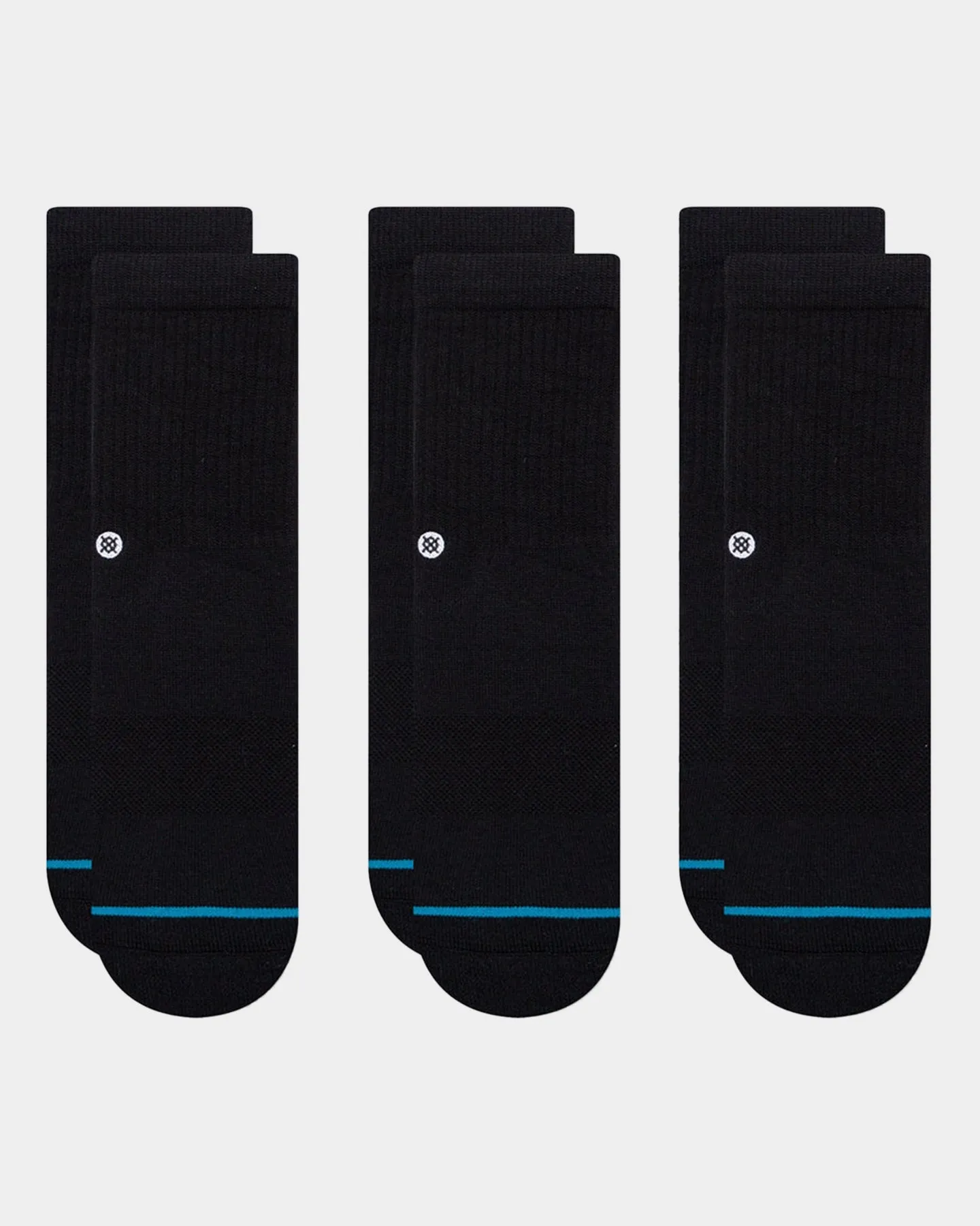 Stance Kids' Icon Crew Socks 3 Pack Black