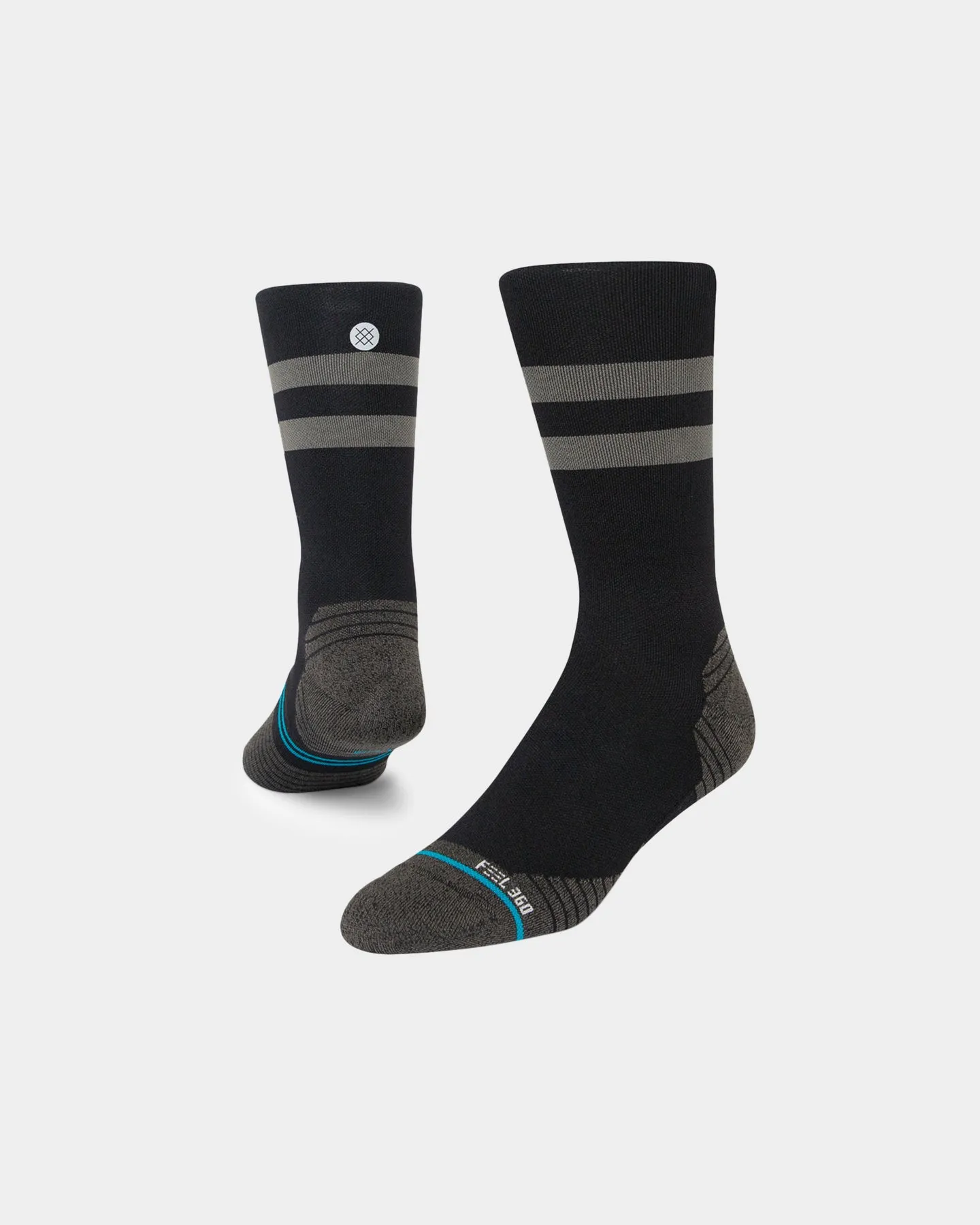 Stance Run Light Crewcut 3 Pack Socks Black