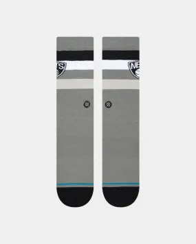 Stance X NBA Brooklyn Nets St Crewcut Socks Black