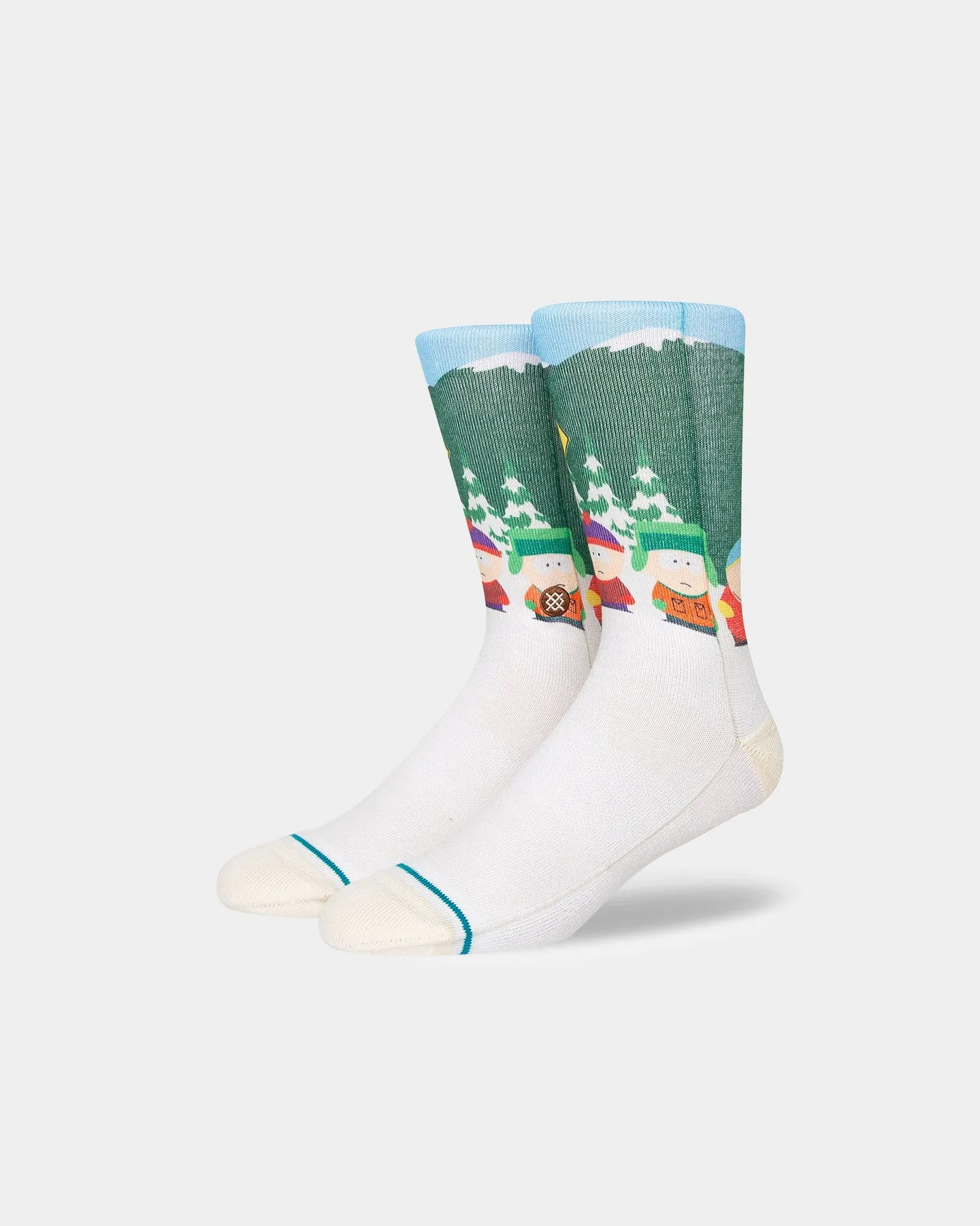 Stance X South Park Bus Stop Socks Vintage White