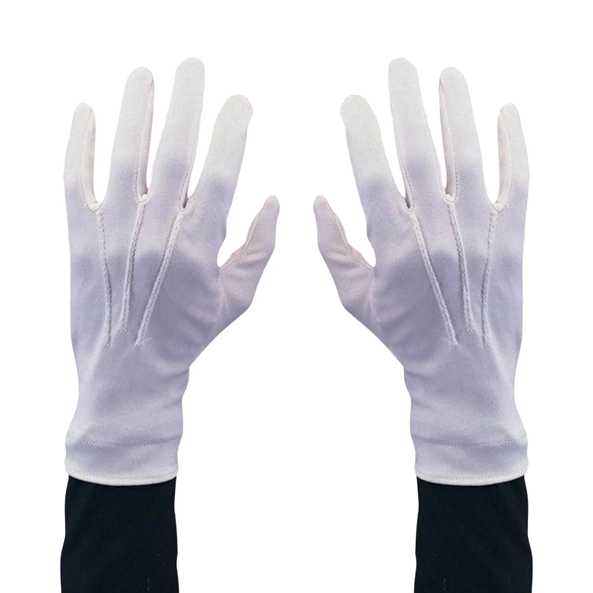 Stretch Nylon White Santa Gloves