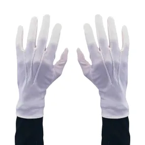 Stretch Nylon White Santa Gloves