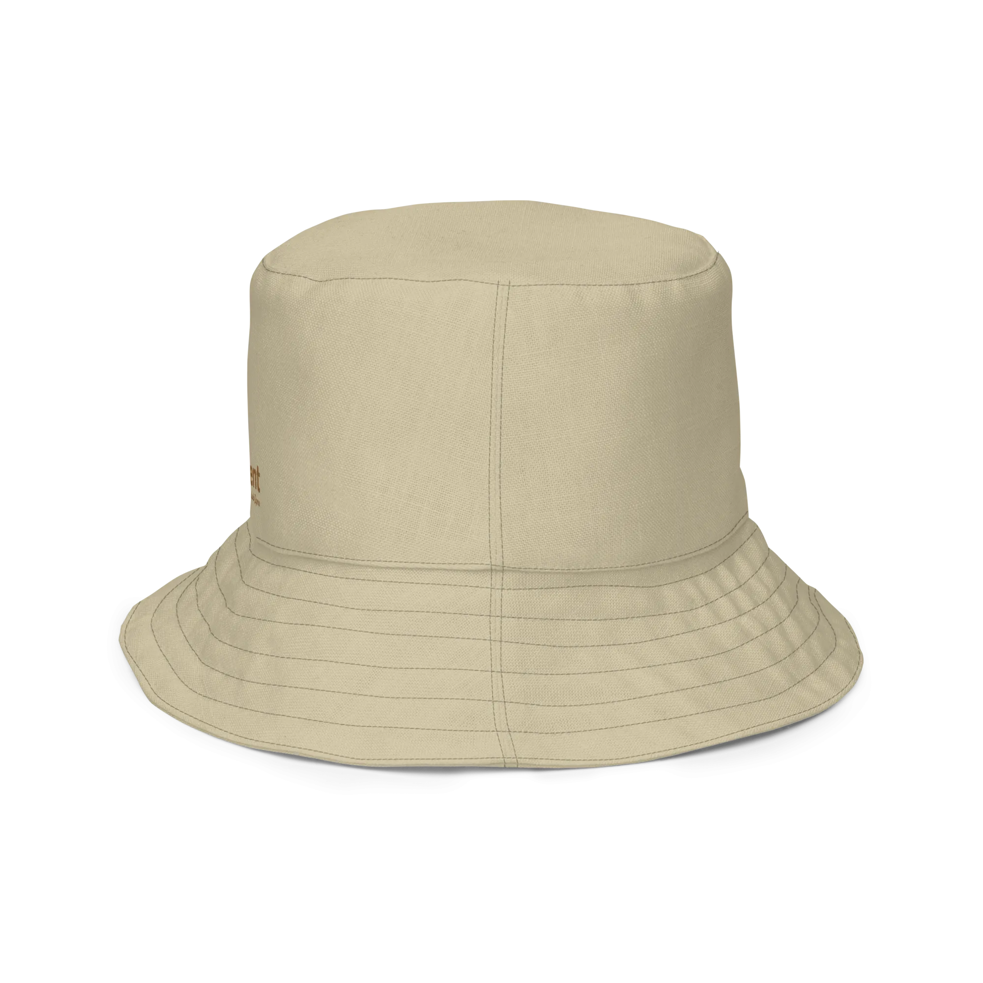 The EARTH LOVE Collection - "Rock Renaissance" Design Premium Reversible Bucket Hat - Light Beige Inside - Beach Hat, Gifts for Her, Gifts for Him