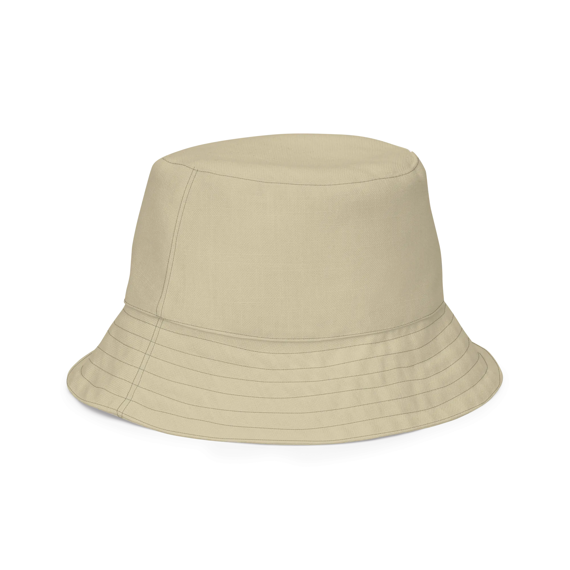 The EARTH LOVE Collection - "Rock Renaissance" Design Premium Reversible Bucket Hat - Light Beige Inside - Beach Hat, Gifts for Her, Gifts for Him