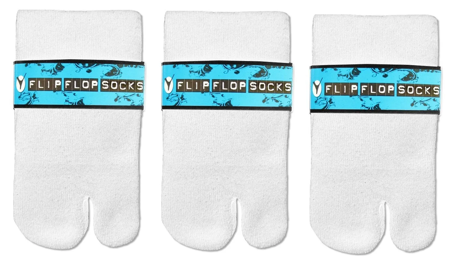 V-Toe Flip-Flop Socks Ankle Tabi 3 Pairs Thicker Comfy Warm Styles White Casual or Athletic