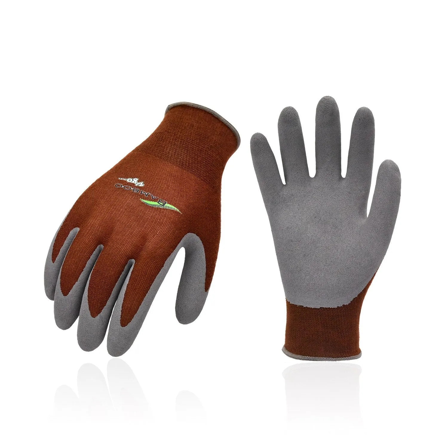 Vgo 1/2/5 Pairs Bamboo Working Gloves (Green/Brown,RB6026-G)