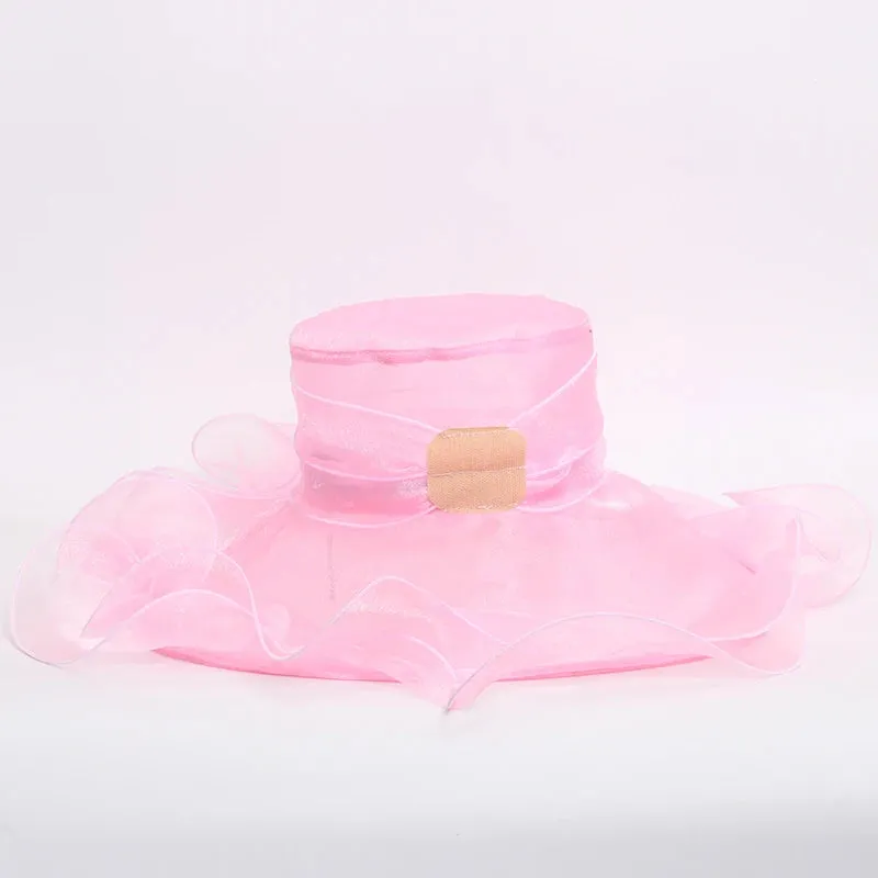 Wide Brim Organza Kentucky Derby Hats Spring Race Season