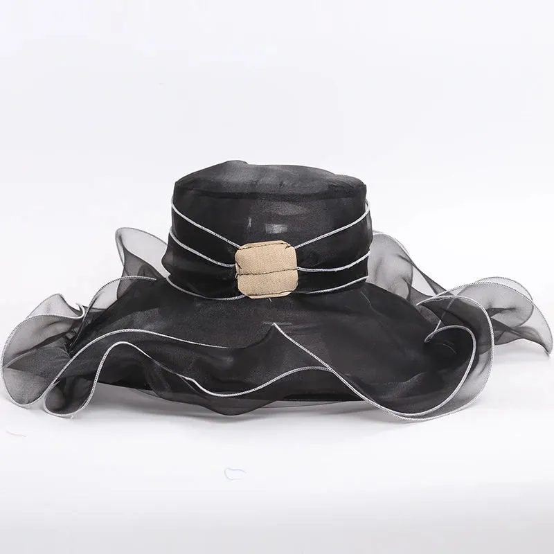 Wide Brim Organza Kentucky Derby Hats Spring Race Season