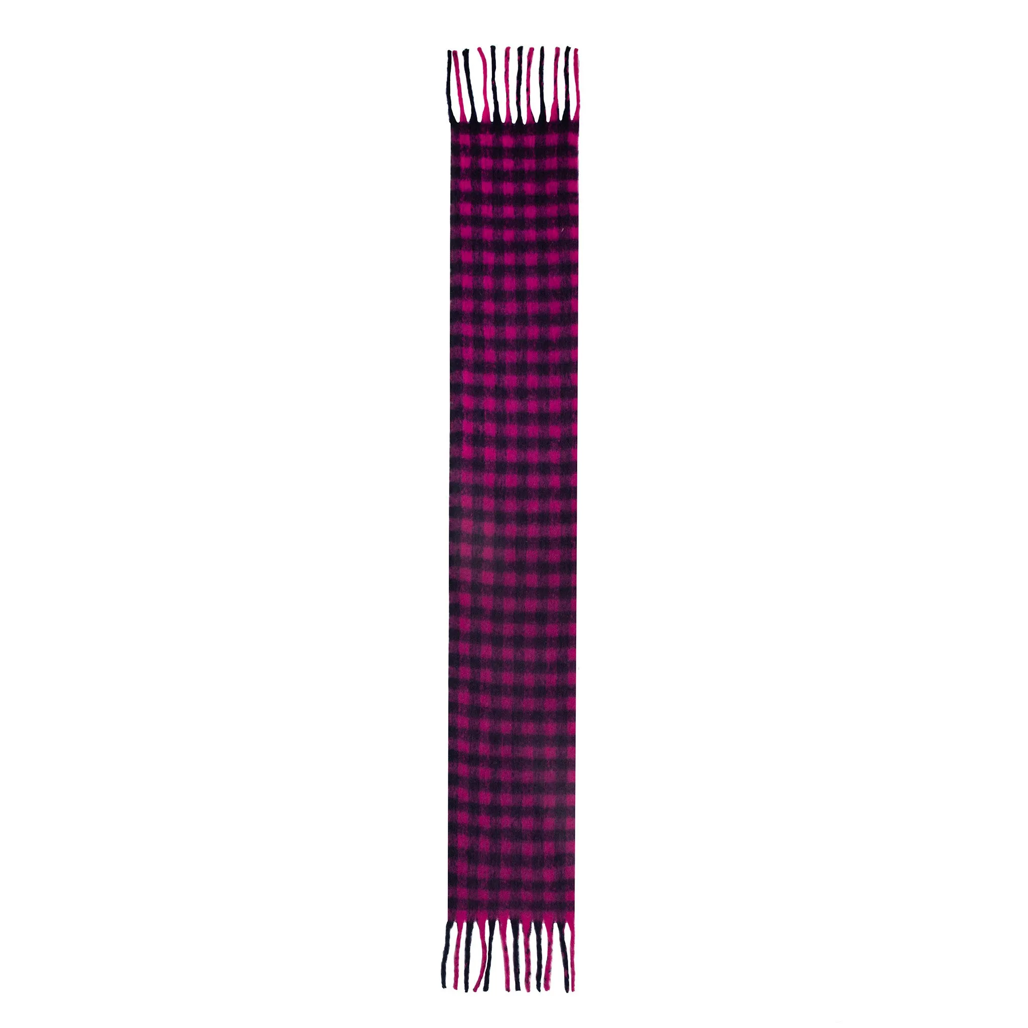 Women’s Buffalo Check Blanket Scarf with Tassels