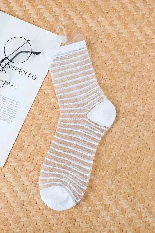 Women's Transparent Mesh Fishnet Short Socks