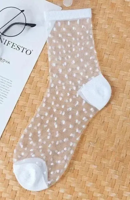 Women's Transparent Mesh Fishnet Short Socks