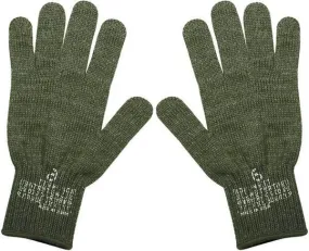 Wool Glove Liners | Green & Black