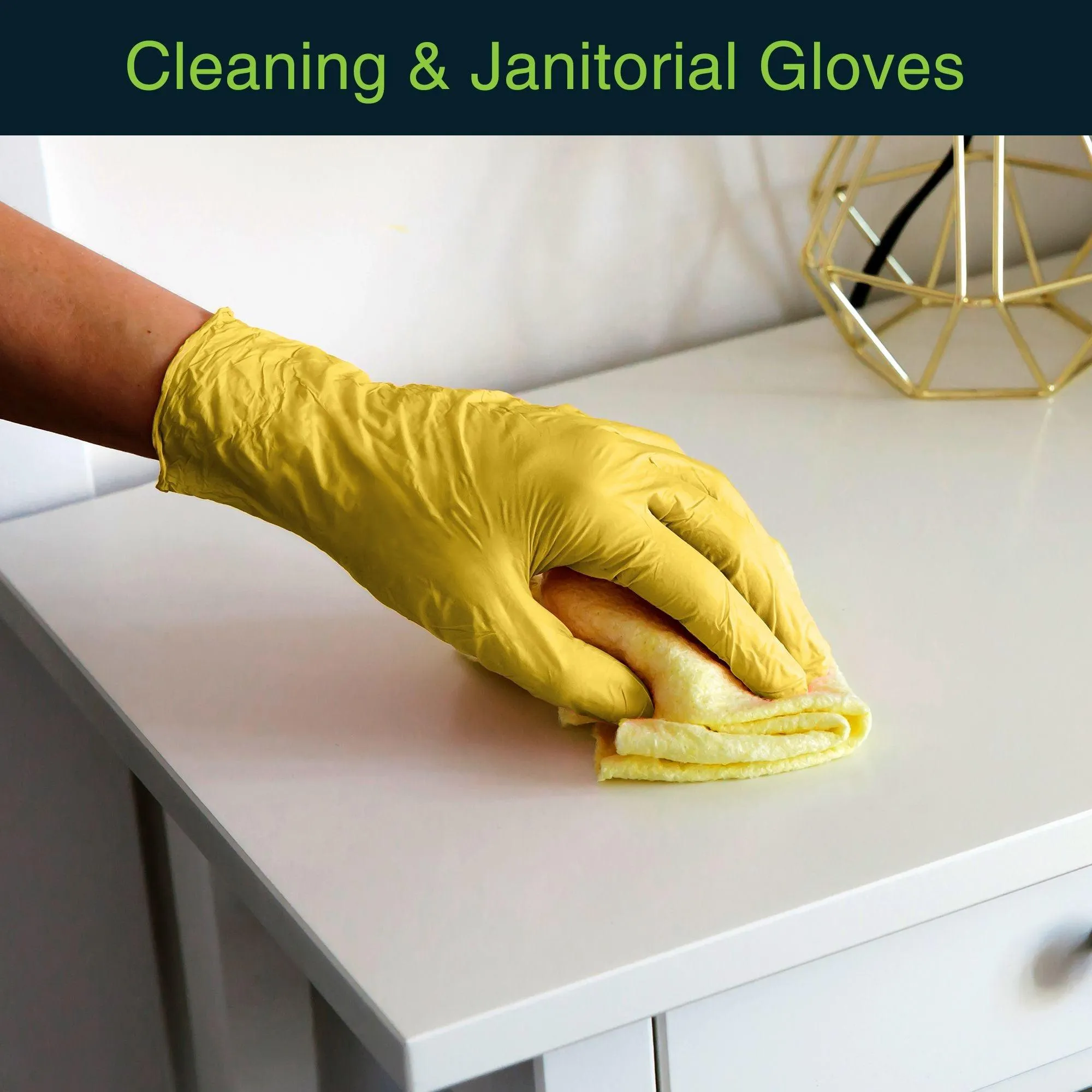 Yellow Disposable Nitrile Gloves